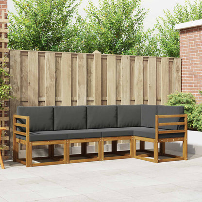Set di divani con cuscino 5 pcs Naturale e Antracite