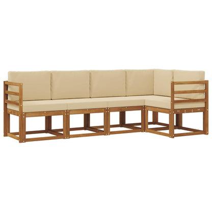 Set di divani con cuscino 5 pcs Naturale e Beige
