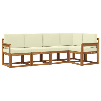 Set di divani con cuscino 5 pcs Naturale e Crema
