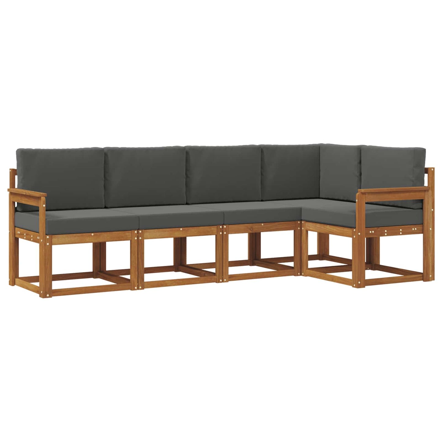 Set di divani con cuscino 5 pcs Naturale e Antracite