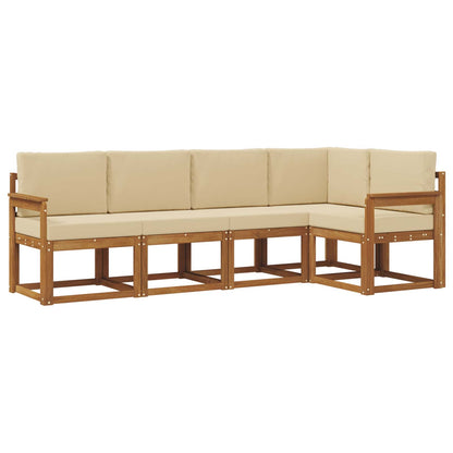 Set di divani con cuscino 5 pcs Naturale e Beige