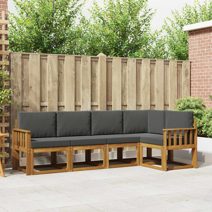 Set di divani con cuscino 5 pcs Naturale e Antracite