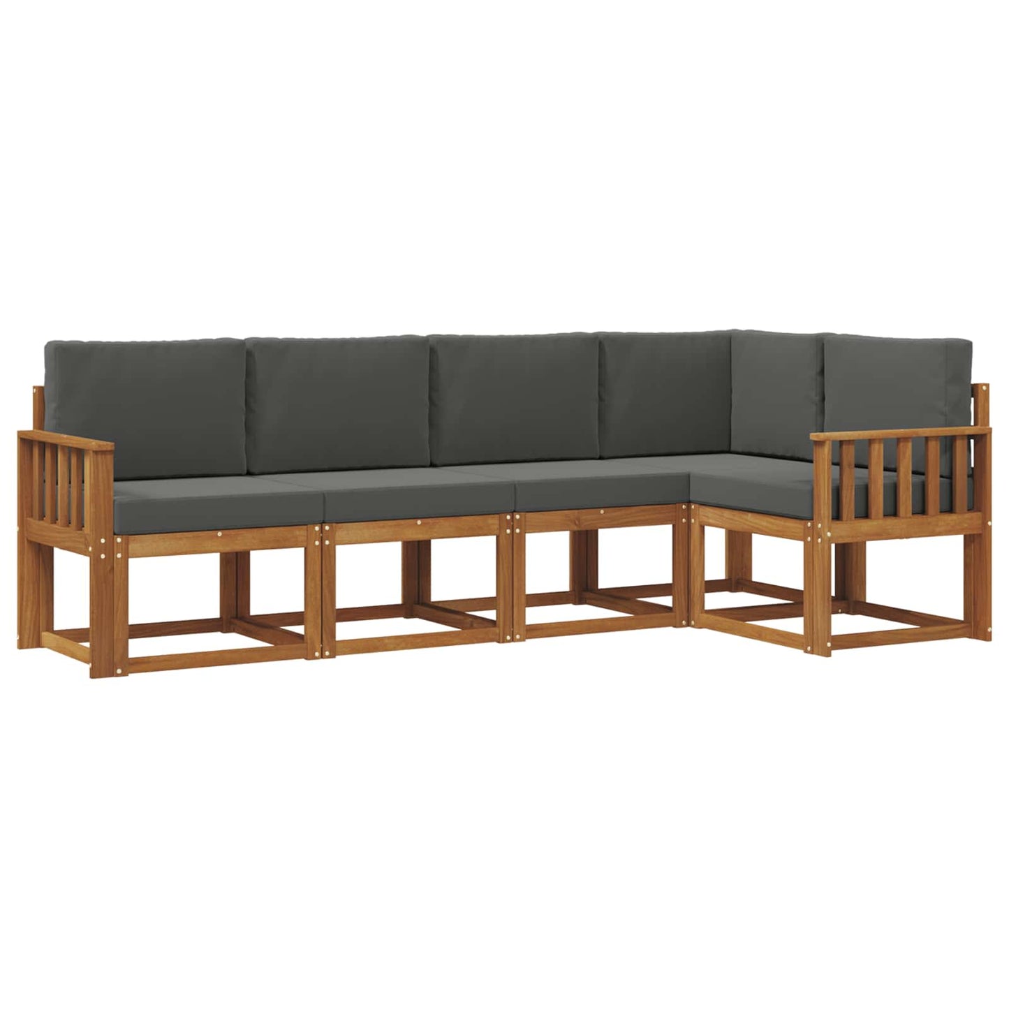 Set di divani con cuscino 5 pcs Naturale e Antracite