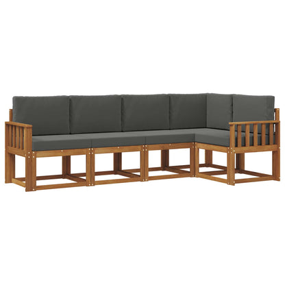 Set di divani con cuscino 5 pcs Naturale e Antracite
