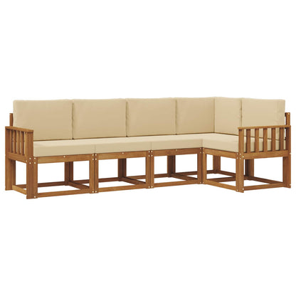 Set di divani con cuscino 5 pcs Naturale e Beige