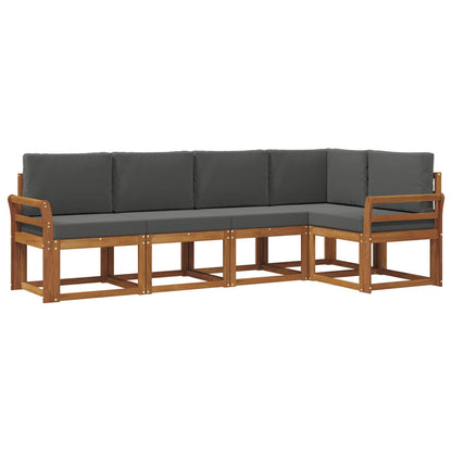 Set di divani con cuscino 5 pcs Naturale e Antracite