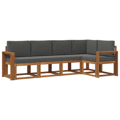 Set di divani con cuscino 5 pcs Naturale e Antracite
