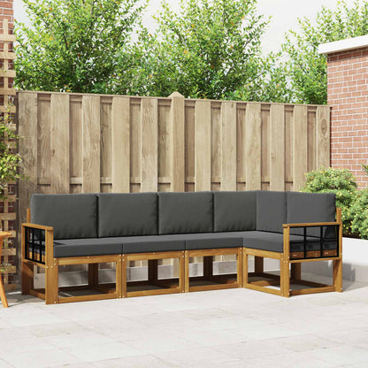 Set di divani con cuscino 5 pcs Naturale e Antracite
