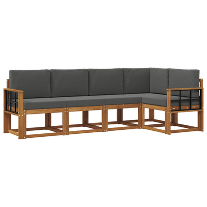 Set di divani con cuscino 5 pcs Naturale e Antracite