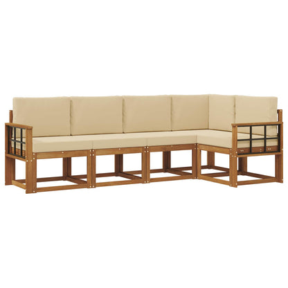 Set di divani con cuscino 5 pcs Naturale e Beige