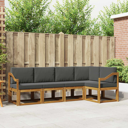 Set di divani con cuscino 5 pcs Naturale e Antracite