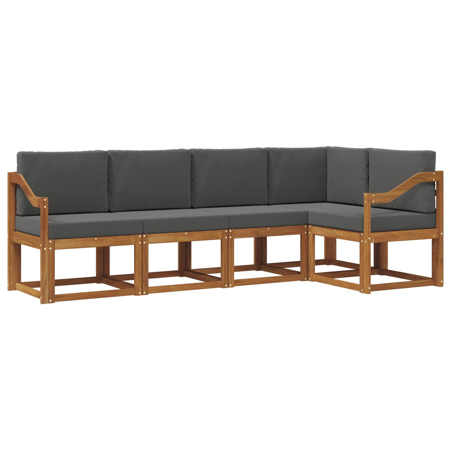 Set di divani con cuscino 5 pcs Naturale e Antracite