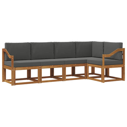 Set di divani con cuscino 5 pcs Naturale e Antracite