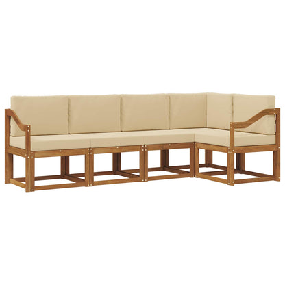 Set di divani con cuscino 5 pcs Naturale e Beige