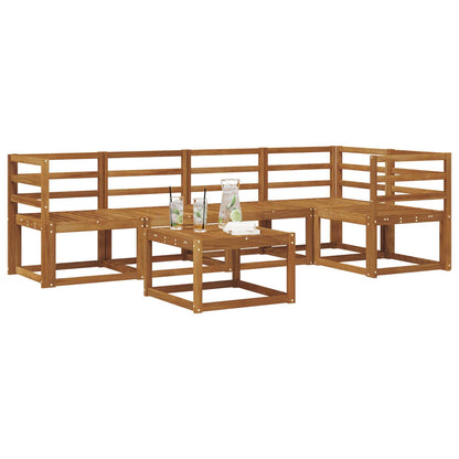 Set di divani 6 pcs Naturale Legno di Acacia Massello