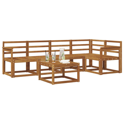 Set di divani 6 pcs Naturale Legno di Acacia Massello