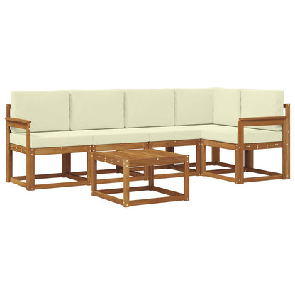 Set di divani con cuscino 6 pcs Naturale e Crema