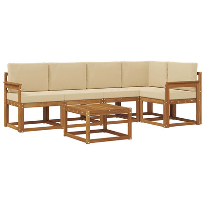 Set di divani con cuscino 6 pcs Naturale e Beige