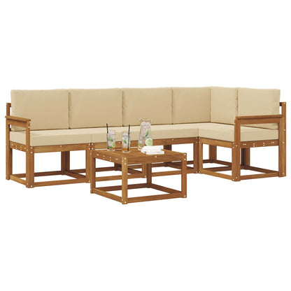 Set di divani con cuscino 6 pcs Naturale e Beige