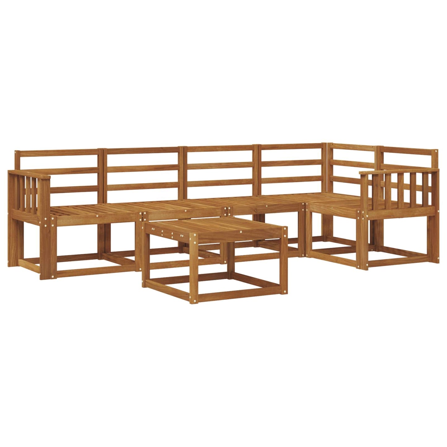 Set di divani 6 pcs Naturale Legno di Acacia Massello