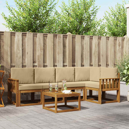 Set di divani con cuscino 6 pcs Naturale e Beige