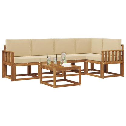 Set di divani con cuscino 6 pcs Naturale e Beige
