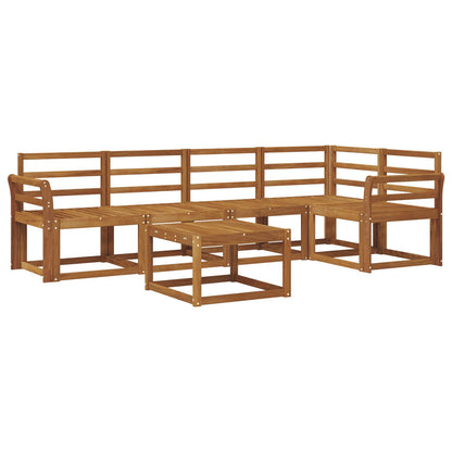 Set di divani 6 pcs Naturale Legno di Acacia Massello