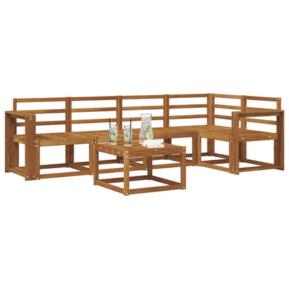 Set di divani 6 pcs Naturale Legno di Acacia Massello