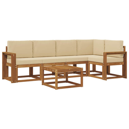 Set di divani con cuscino 6 pcs Naturale e Beige