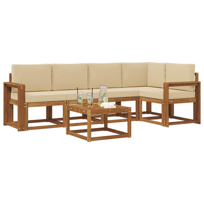 Set di divani con cuscino 6 pcs Naturale e Beige