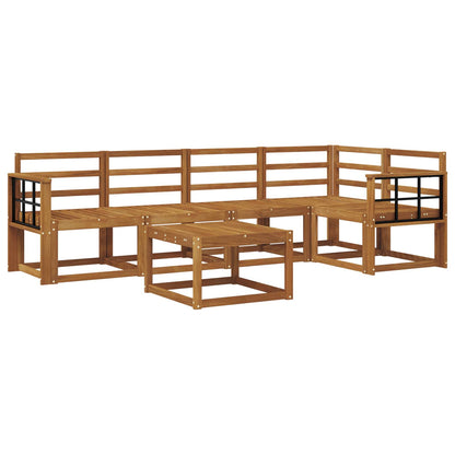 Set di divani 6 pcs Naturale Legno di Acacia Massello