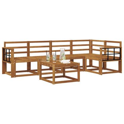 Set di divani 6 pcs Naturale Legno di Acacia Massello