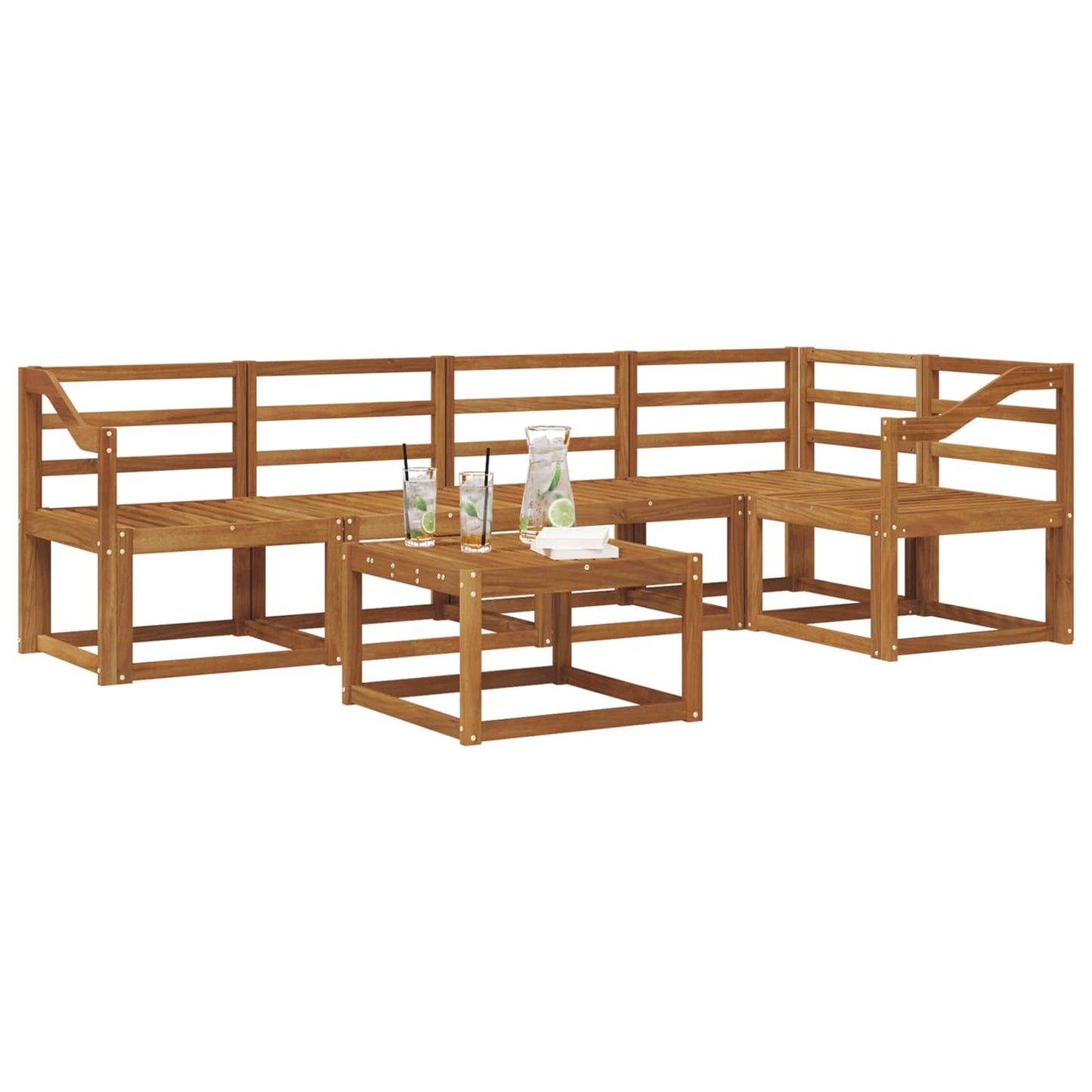 Set di divani Naturale Legno di Acacia Massello