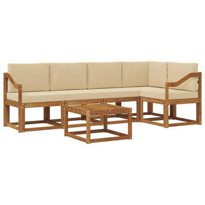 Set di divani con cuscino 6 pcs Naturale e Beige