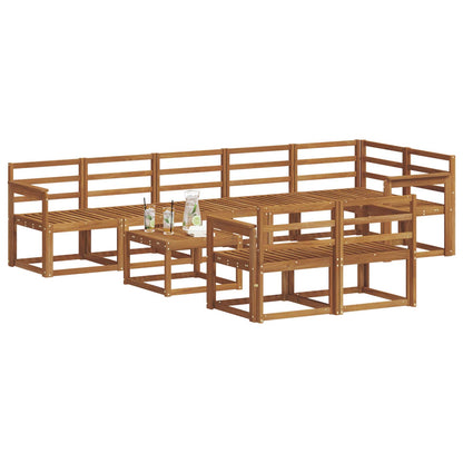 Set di divani da esterno 9 pcs Naturale