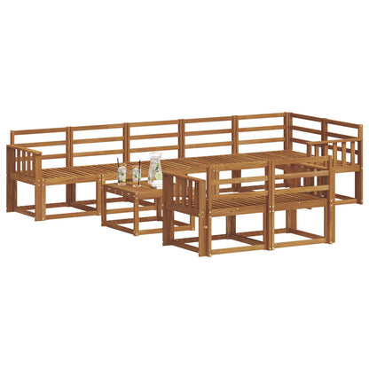 Set di divani da esterno 9 pcs Naturale