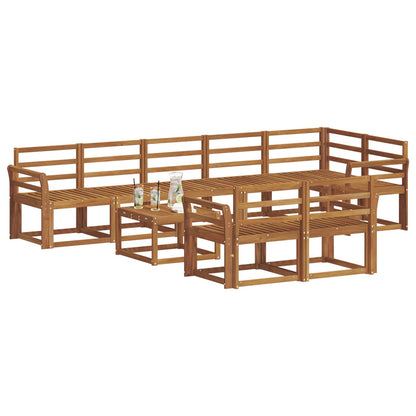 Set di divani da esterno 9 pcs Naturale
