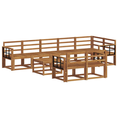 Set di divani da esterno 9 pcs Naturale