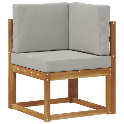 Set di divani con cuscino 6 pcs Grigio Naturale e Chiaro