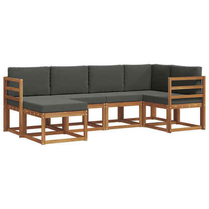 Set di divani con cuscino 6 pcs Naturale e Antracite