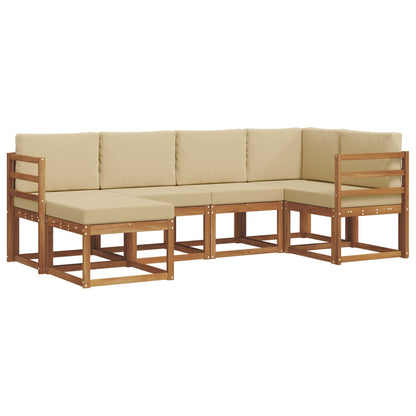 Set di divani con cuscino 6 pcs Naturale e Beige