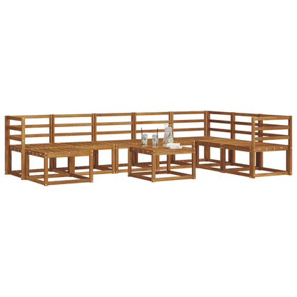 Set di divani da esterno 9 pcs Naturale