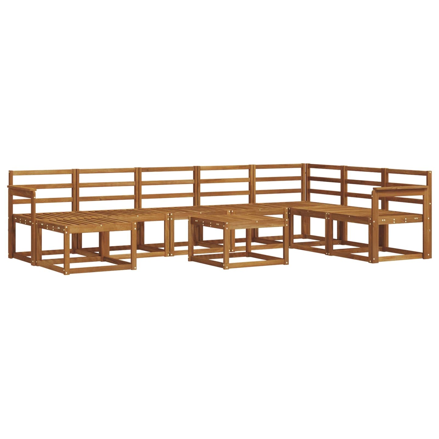 Set di divani da esterno 9 pcs Naturale