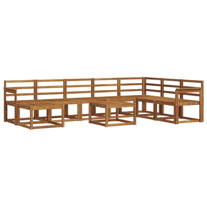 Set di divani da esterno 9 pcs Naturale