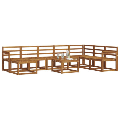 Set di divani da esterno 9 pcs Naturale