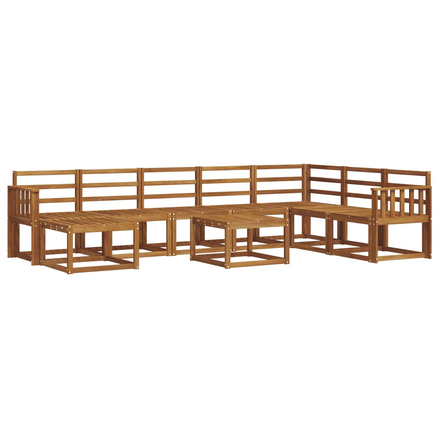 Set di divani da esterno 9 pcs Naturale
