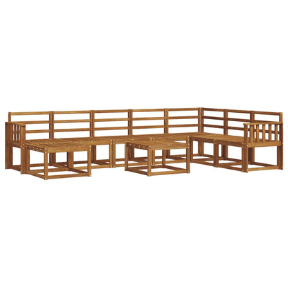 Set di divani da esterno 9 pcs Naturale