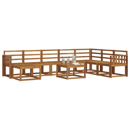Set di divani da esterno 9 pcs Naturale