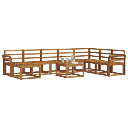 Set di divani da esterno 9 pcs Naturale