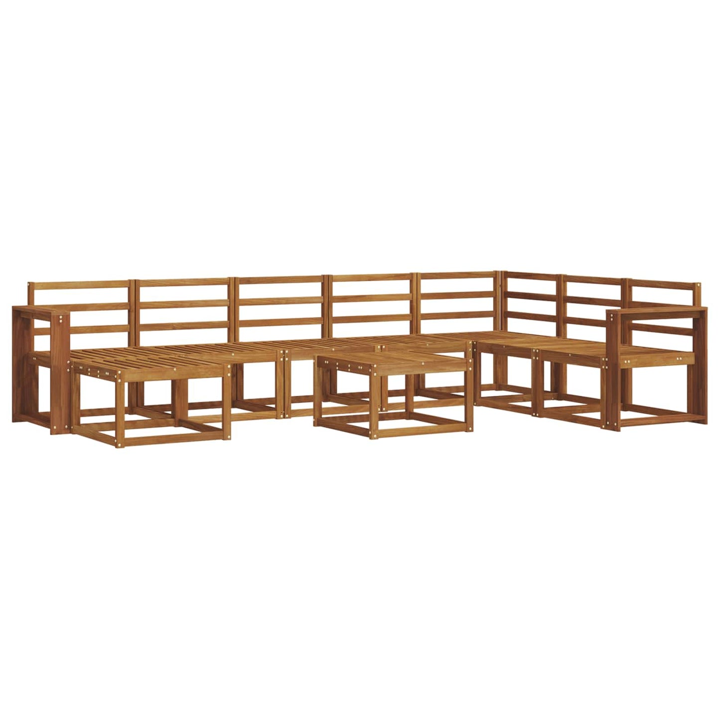 Set di divani da esterno 9 pcs Naturale